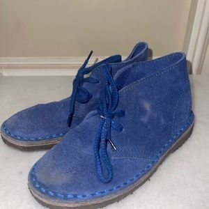 Crewcuts Kid’s High Top Blue Leather Lace Up Moccasins